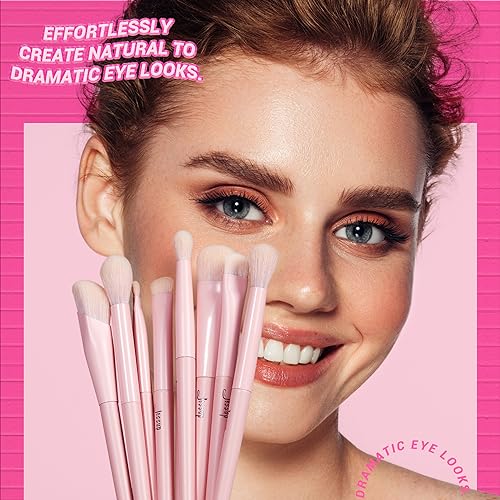 Jessup Pink Makeup Brushes Set 14Pcs Make up Brushes Premium Vegan Fou