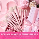 Jessup Pink Makeup Brushes Set 14Pcs Make up Brushes Premium Vegan Fou