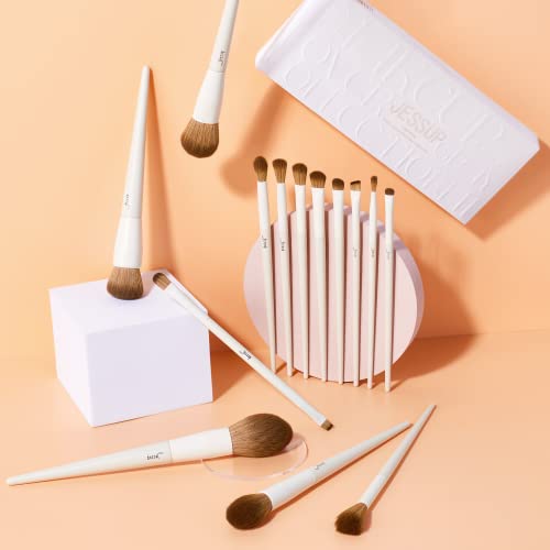 Jessup Makeup Brushes 14Pcs Makeup Brush Set Premium Synthetic Powder Foundation Contour Blush Concealer Eye Shadow Blending Liner Make up Brush Kit