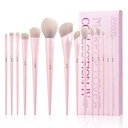 Jessup Pink Makeup Brushes Set 14Pcs Make up Brushes Premium Vegan Fou